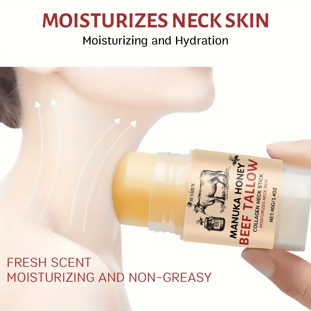 SUYARUN Honey Tallow Neck Care Cream Stick Care Deep Moisturizes and Nourishes Your Dry Rough Skin with Neck Care Cream Oasis Select