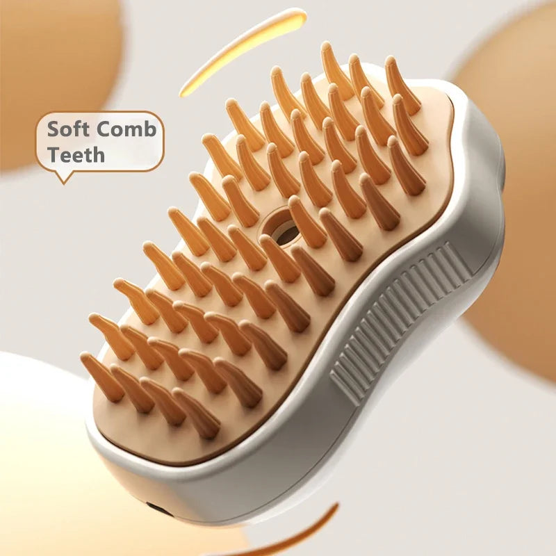 3 in 1 Steamy Pet Dog Brush Cat Steam Brush Electric Spray Cat Hair Brush Comb Massage Pet Grooming Tool Loose Hair Supplies Oasis Select