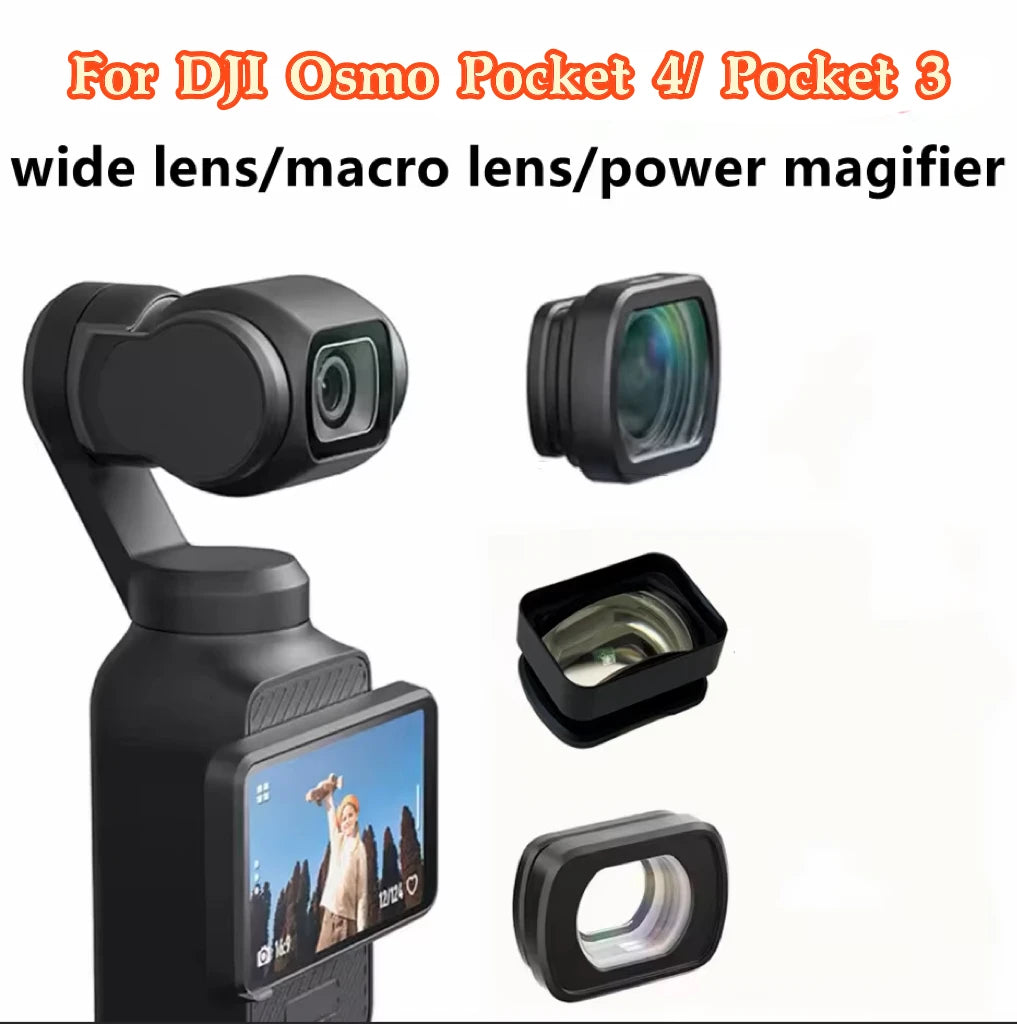 Magnetic Wide Angle & Macro Lens for DJI Osmo Pocket 3/4