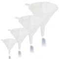 4Pcs Reusable Clear Plastic Funnel Set Lab PP Funnels Kitchen Funnel Lab Bottles Essential Oils Oasis Select Default Title
