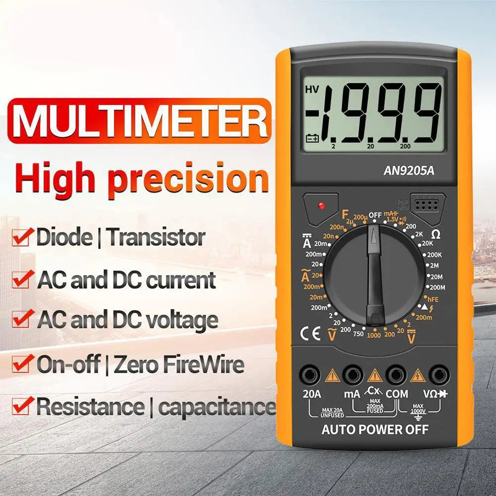 DT9205A Digital Multimeter – NCV, Auto Range, AC/DC Tester