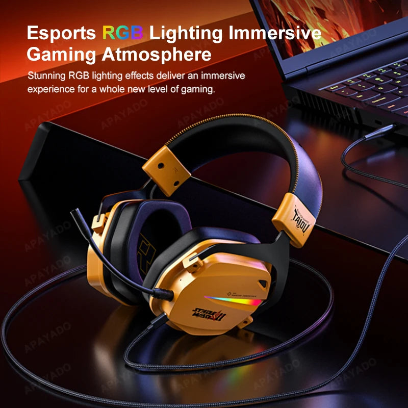TAIDU THS326 Armor Gaming Headset 4 Mode 2.4G BT5.4 Wired 7.1 Surround Sound 50mm Driver 1000mAh Battery ENC Mic RGB Light Oasis Select