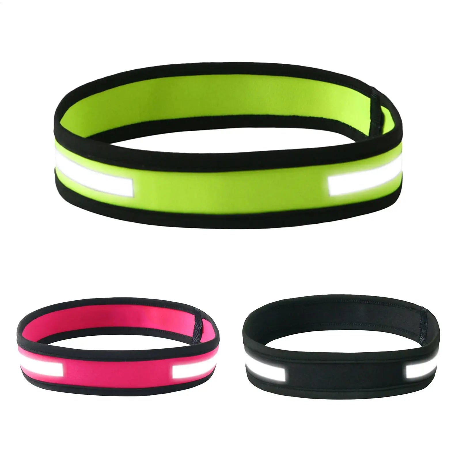 Sport Sweat Headband Anti-slip Cycling Hairband Elastic Reflective Headband for Fitness Gym Outdoor Lightweight Sweatband Oasis Select