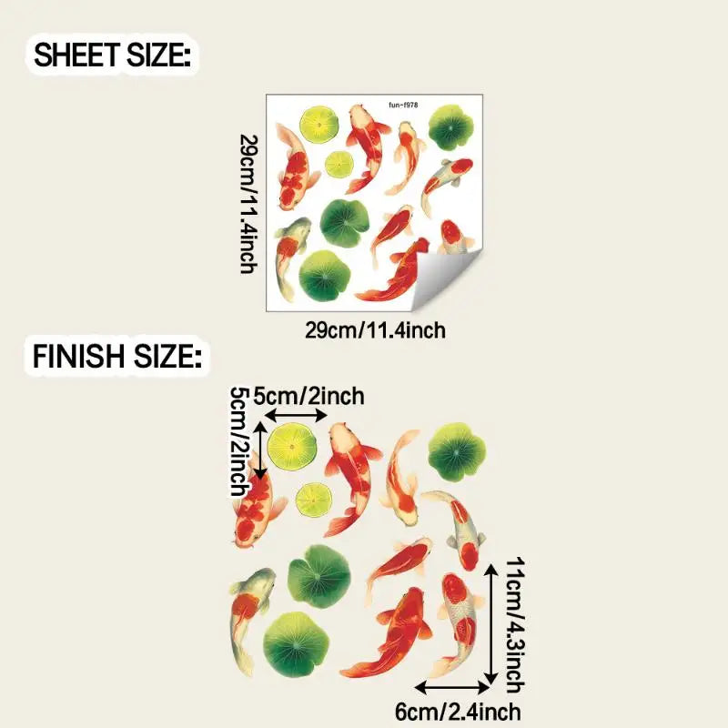 Floral Bathroom Stickers – Waterproof Removable PVC Decals