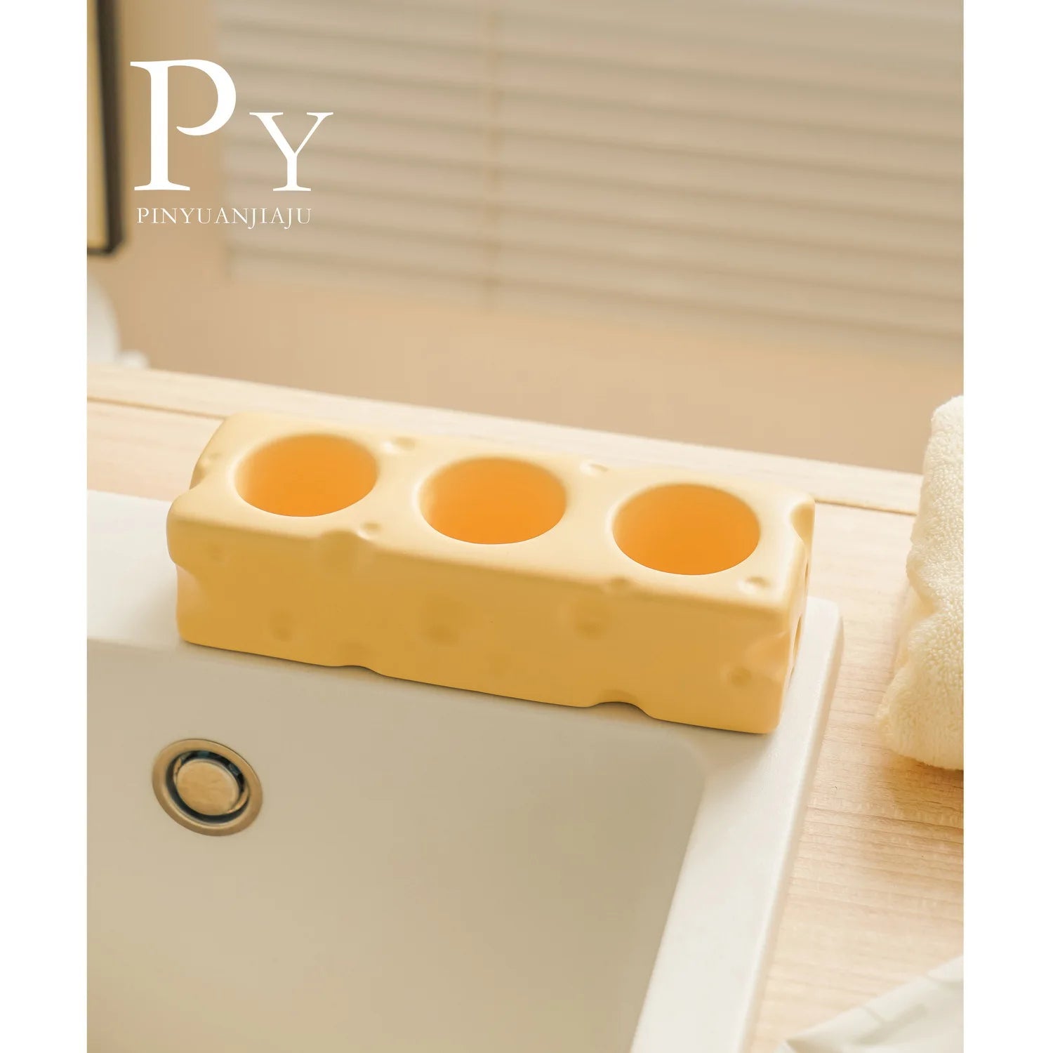 Ceramic Cheese Soap Box Draining Creative Home Daily Toilet Bathroom Washstand Light Luxury High-grade Soap Box Oasis Select Toothbrush holder 3