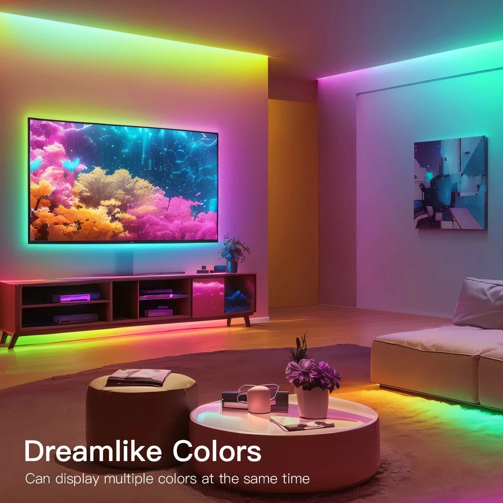 WS2811 Addressable SPI Dream Color LED Strip Light 576LEDs/M FCOB RGBIC Flexible WS2812B COB Ribbon 10mm 12V Led Lights RA90 Oasis Select