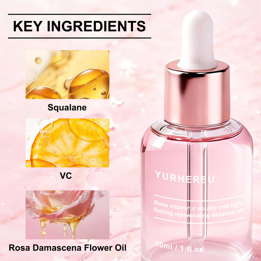 Rose Vitamin C Antioxidant Essence | Radiance Boost Face Serum Vitamin C Face Serum Oasis Select