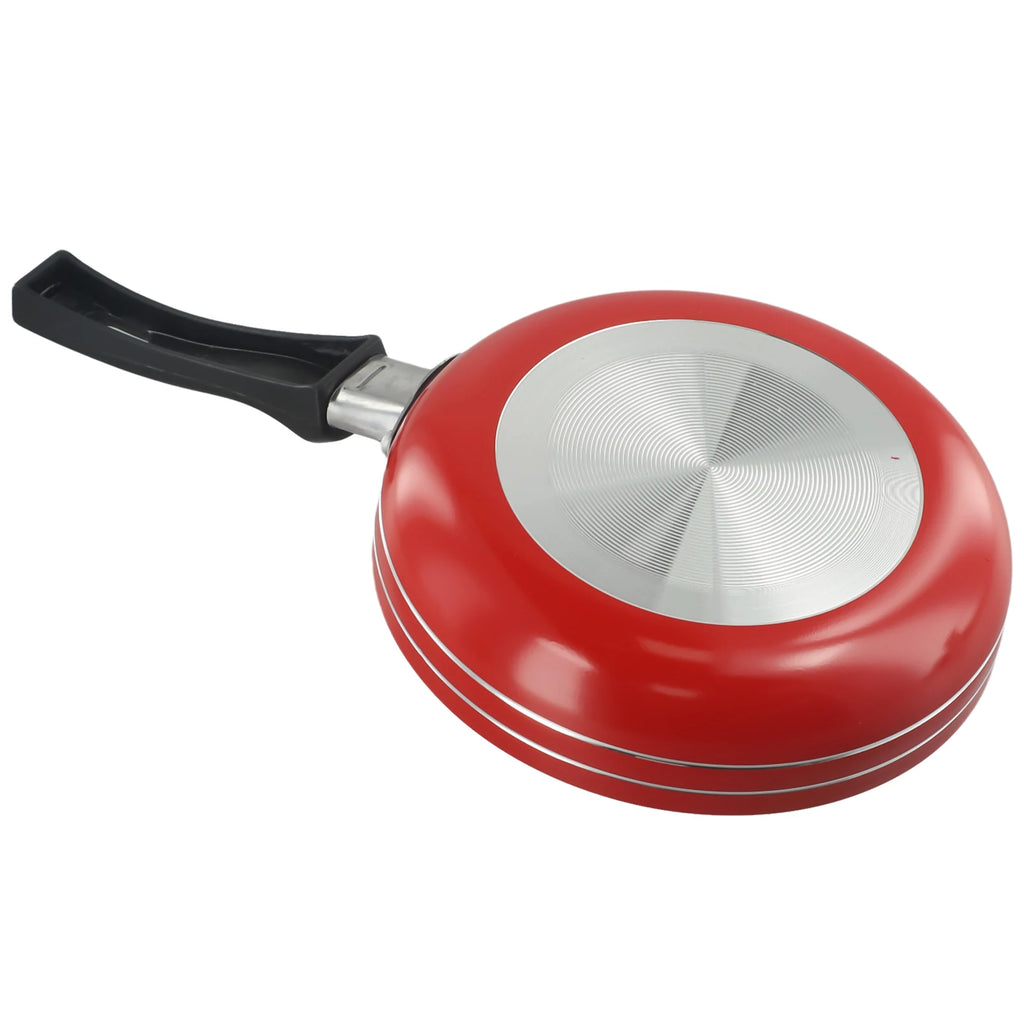 12/14/16/18cm Frying Pan Non-Stick Stainless Steel Frypan Pot Saucepan Steak Cooking Pan Random Color Cookware Kitchen Supplies Oasis Select