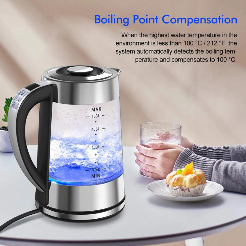 URGGU 1.8L Smart Glass Electric Kettle – Temperature Control