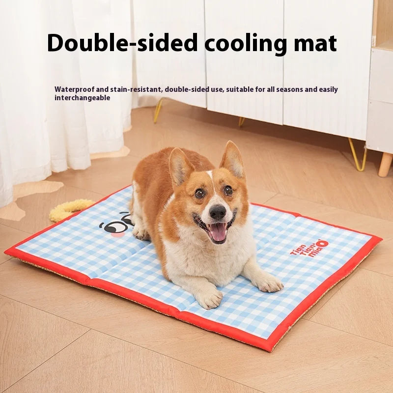 Four-season Pet Mat, Double-sided Dog Mat, Waterproof and Anti-slip for Small and Medium-sized Dogs and Cats in Summer Dog Bed Oasis Select