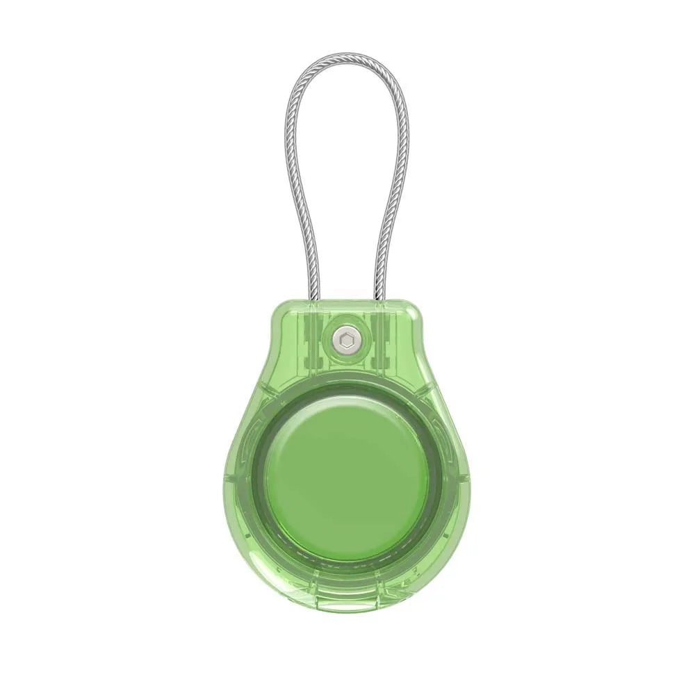 Waterproof AirTag Case with Steel Cable & Keychain Holder AirTag Protective Case Oasis Select Transparent Green