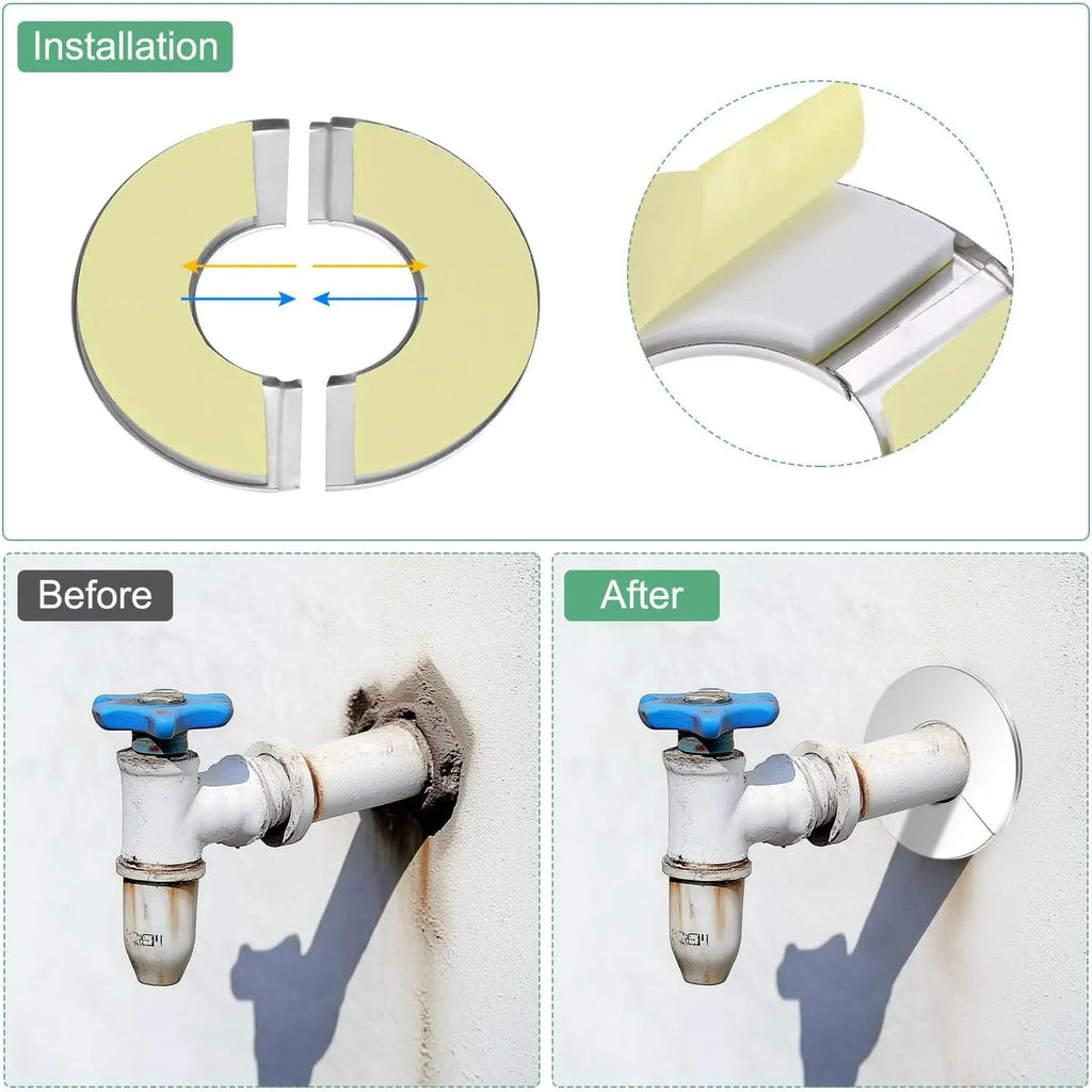5/10 PCS Escutcheon Plate Stainless Steel Escutcheon Plate 28mm 1.1" Round Pipe Cover for Kitchen Bathroom Faucet Holes Oasis Select