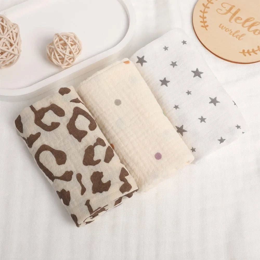 4-Layer Pure Cotton Baby Washcloth Soft Absorbent Square Towels Gauze