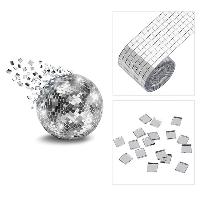 Mirror Mosaic Tile Strip Sticker – Self-Adhesive Acrylic Wall Decor