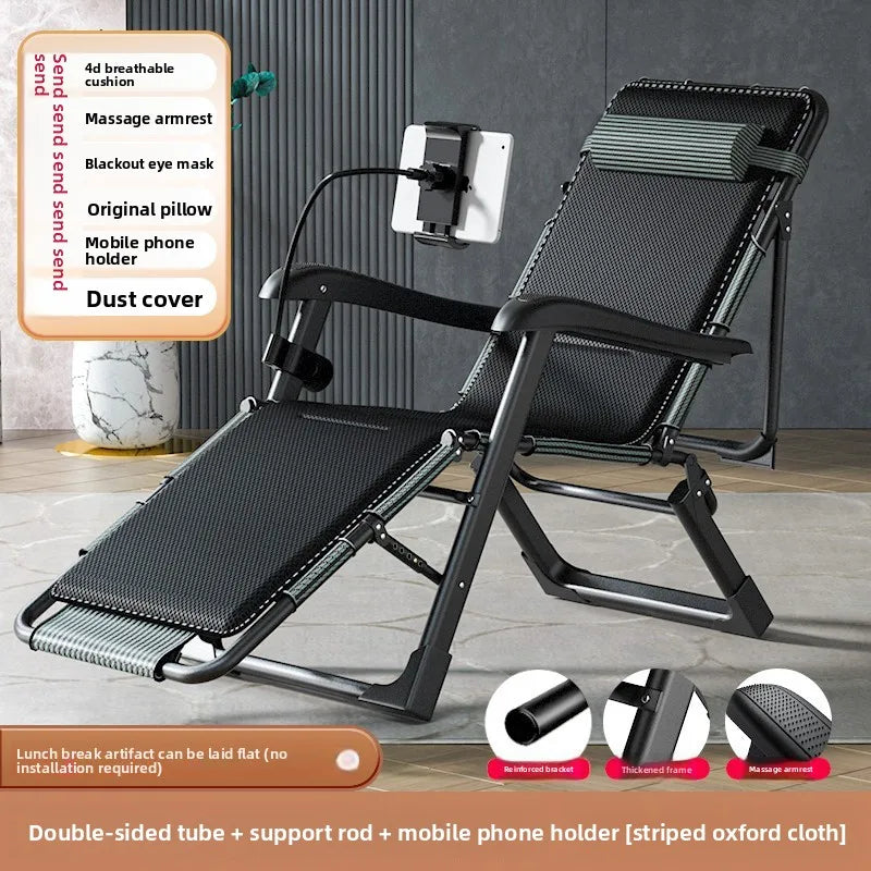 Folding recliner office siesta siesta bed summer balcony home leisure backrest outdoor chair Oasis Select Deep Purple