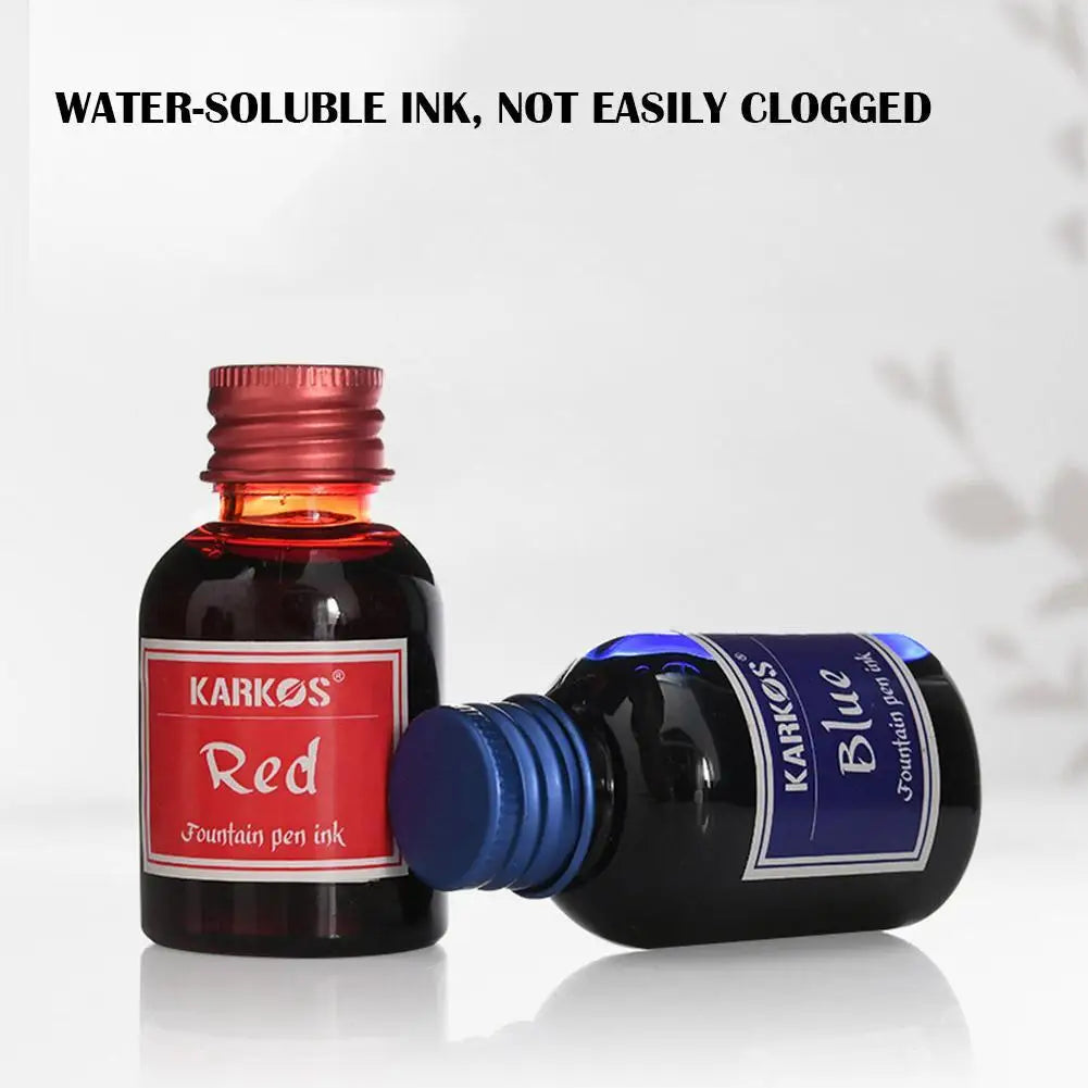 30ml Fountain Pen Ink – Non-Clogging, Water-Soluble, 10 Colors