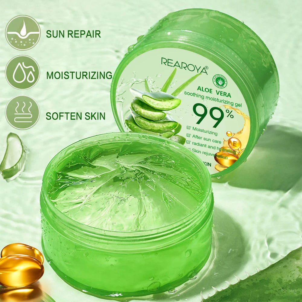 REAROYA Aloe Vera Gel Cream – Moisturizer, Acne & Sun Repair Aloe Vera Gel Cream Oasis Select