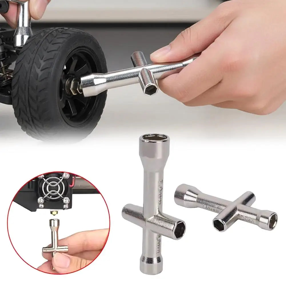 Mini Cross Hex Socket Wrench M2–M4 | RC Car & Drone Tool
