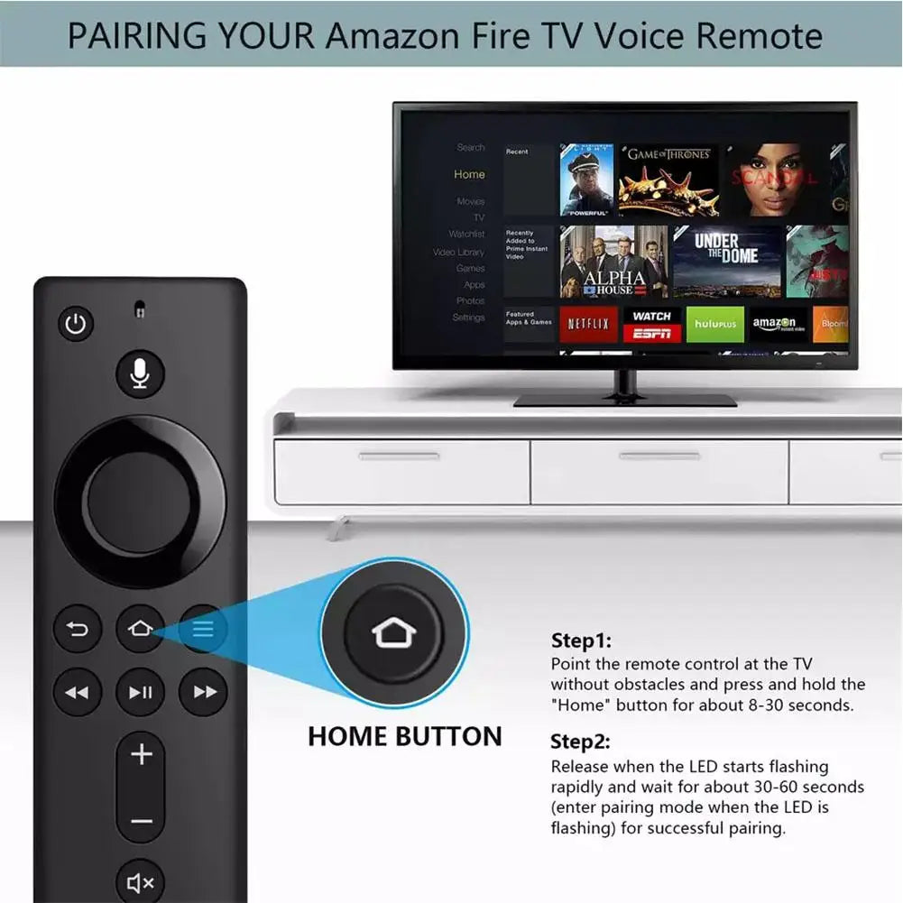 Alexa Fire TV Stick Replacement Voice Remote – 4K, Lite & Cube