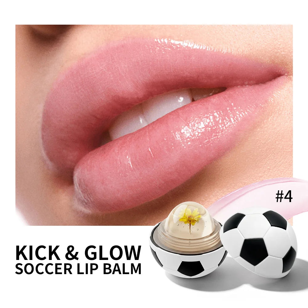 Kick & Glow Soccer Lip Balm Lasting Hydrating Reduce Lip Lines Color Changing Moisturizing Glossy & Plump Lip Care Oasis Select 04