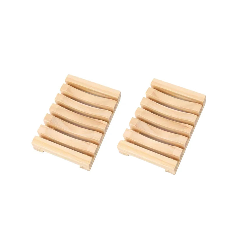 Elegant Wooden Soap Dish with Self-Draining Design - Perfect for Bathroom Decor and Organization, Natural Wood Finish soap box Oasis Select 2pcs Log color