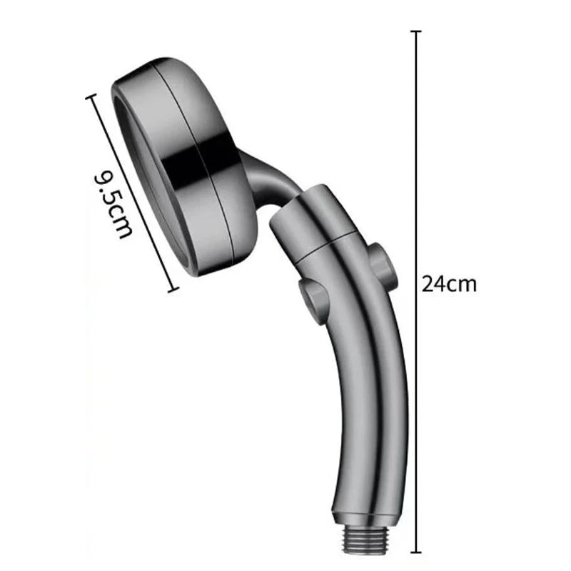 1pc Dual Modes Shower Head With Stop Button Booster Shower Head Handheld Rainfall Showerhead Faucet Bathroom Accessories Oasis Select