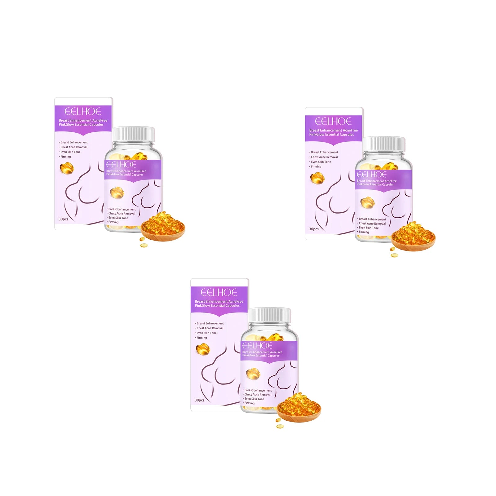 Eelhoe Vitamin E Breast Firming Oil Capsules – Lift & Tighten