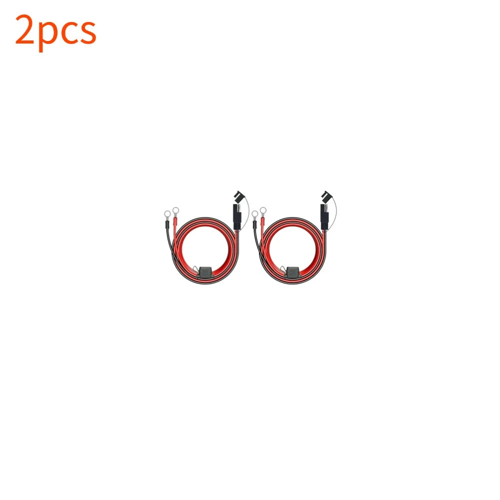 Charger Cable For Motorcycle Battery Terminal To SAE Quick Extension Cable With 10A Fuse O Connector Battery Charger Adapter Oasis Select 2pcs