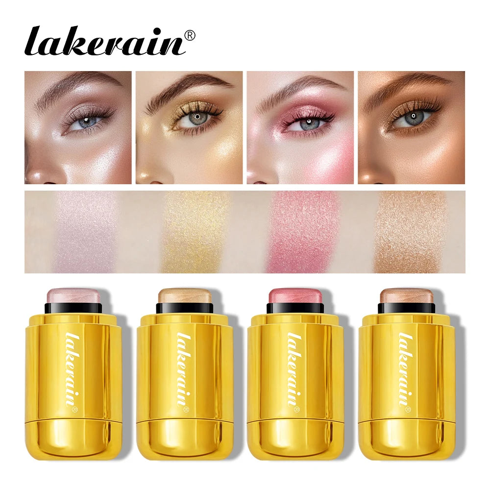 4Colors Highlighter Stick Brightening Skin Tone Contouring Natural Stereo Concealer Blush Multi-Purpose Stick Oasis Select