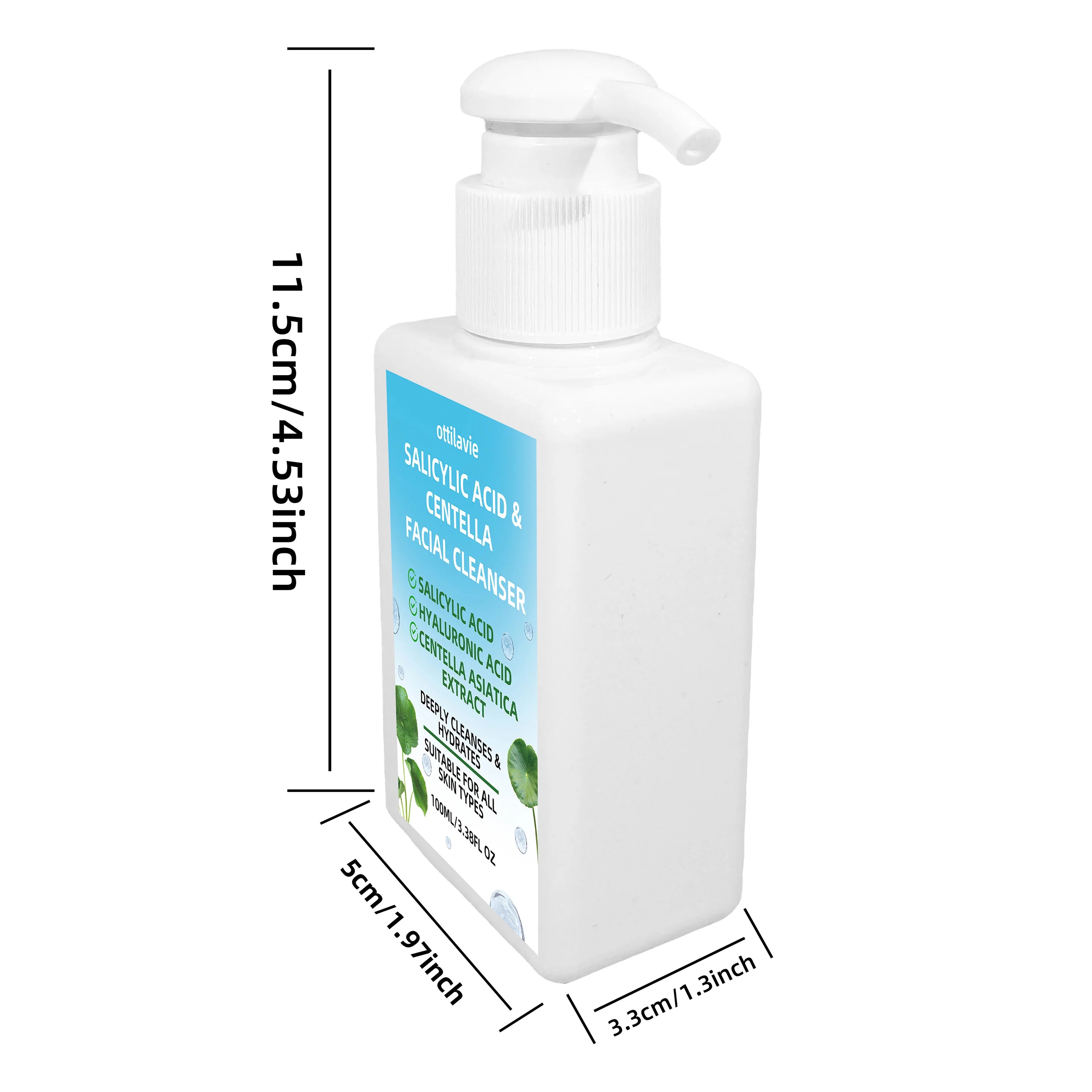 Ottilavie Salicylic Acid & Centella Face Wash 100ml Cleanser Facial Cleanser Oasis Select 100ml
