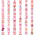 54pcs Cute Pig Temporary Tattoo Stickers – Waterproof 3D