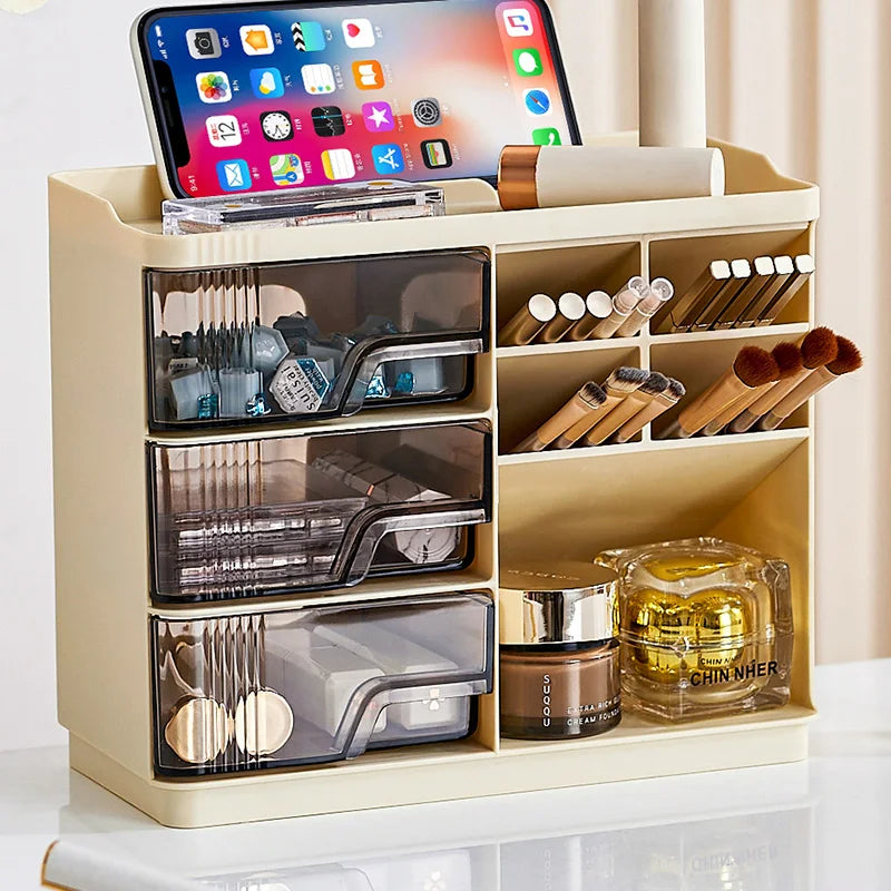 Makeup Organizer with Drawers for Vanity, Spacious Cosmetic Display Case, the Perfect Storage Solution for Your Beauty Essential Oasis Select