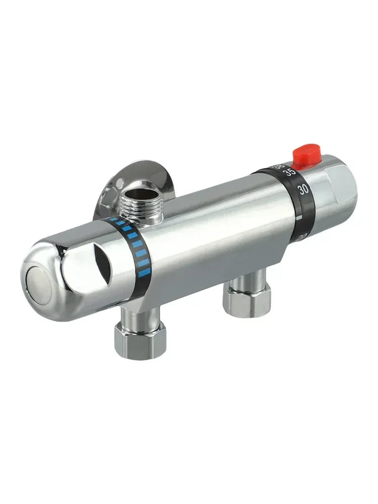 Alloy Chrome Shower Control Valve Bathroom Accessories Shower Mixer Valve For Thermostatic Exposed Bar Tap Top G1/2 Outlet Oasis Select