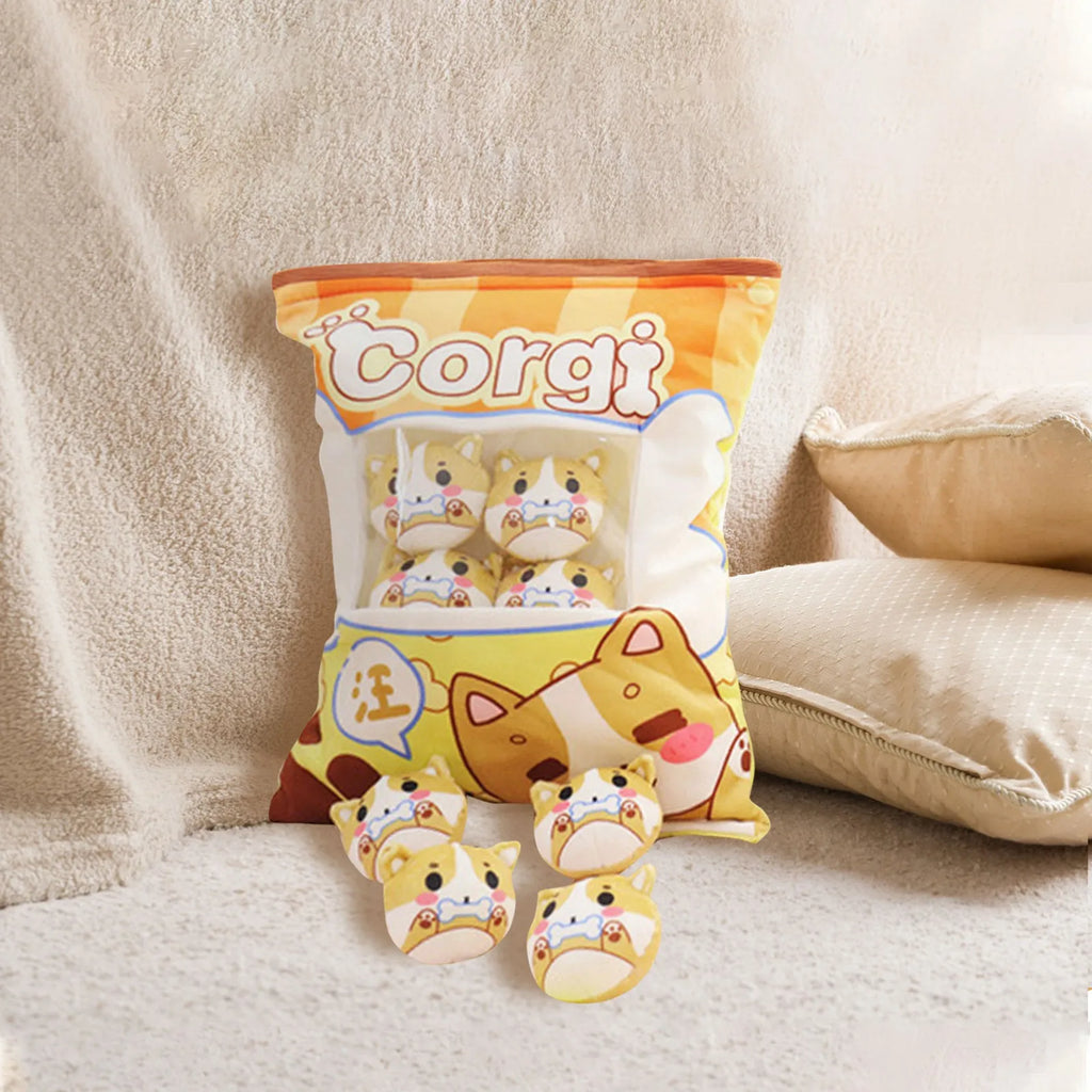 Cartoon A Bag Of Snacks Doll Throw Pillow Internet Celebrity Ins Snack Bag Plush Toy Creative Office Pillow Lovely Holiday Gifts Oasis Select