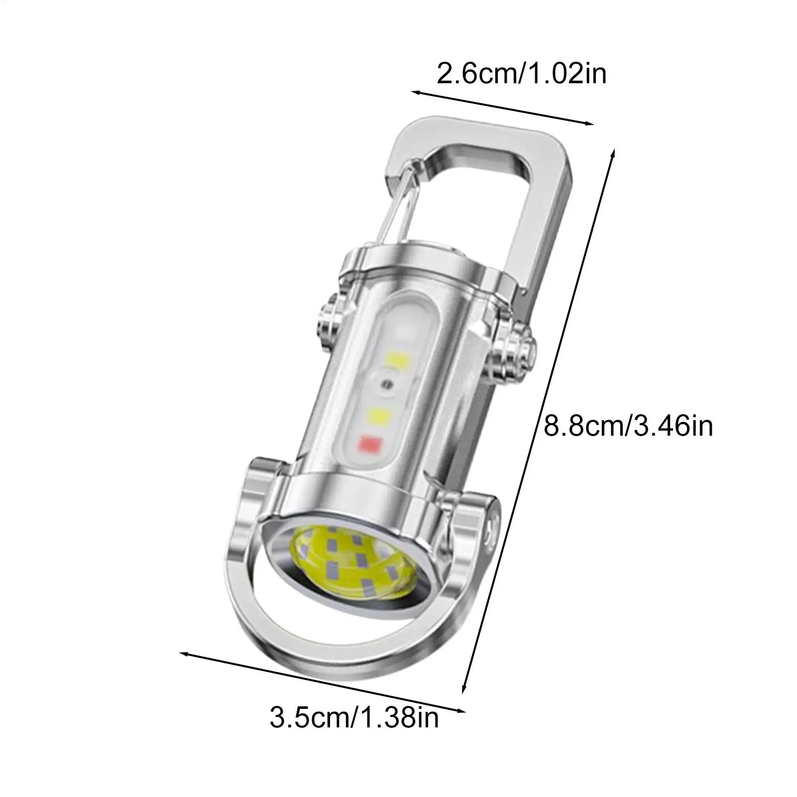 Keychain Flashlight Small Keychain Flashlight USB Charging All-Weather Bright Survival Equipment Waterproof for Friends Men Oasis Select