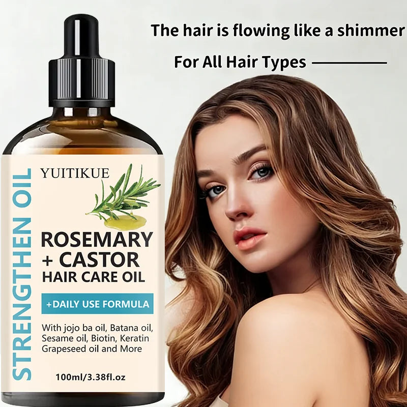 YUITIKUE Rosemary & Castor Hair Oil – Biotin & Keratin 100ml