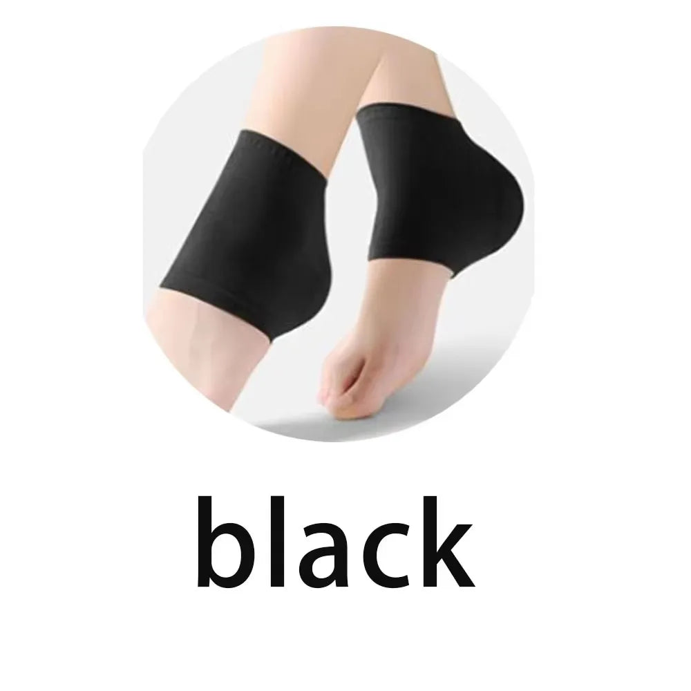 Silicone Gel Heel Cover Sock – Moisturizing & Cushioning Heel Sock Cover Oasis Select 3pairs black China Mainland