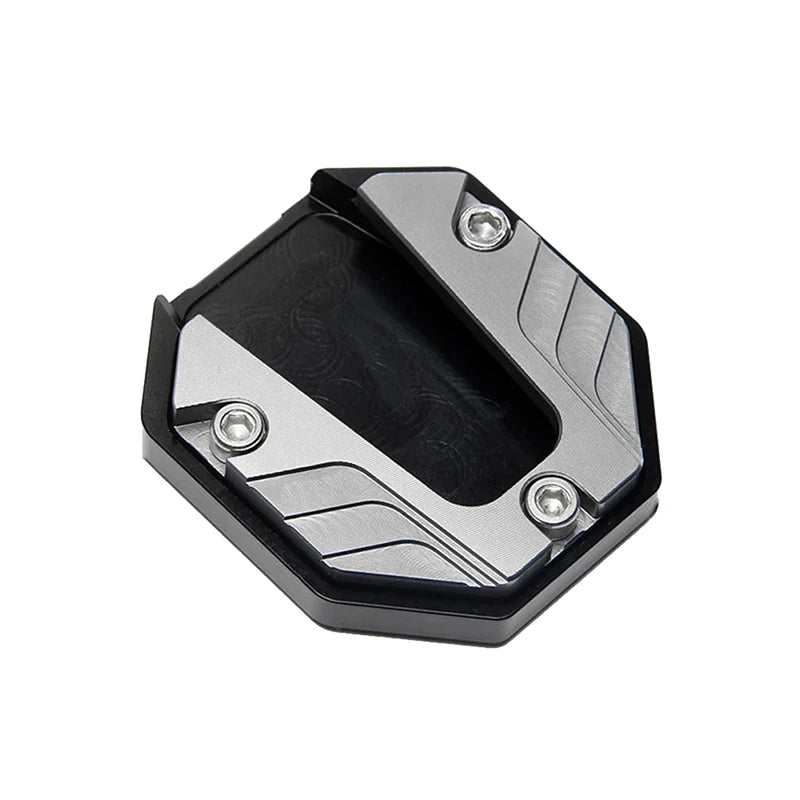 Universal Scooter Motorcycle Bike Kickstand Extender Foot Side Stand Extension Pad Support Plate Anti-skid Enlarged Base Oasis Select Silver