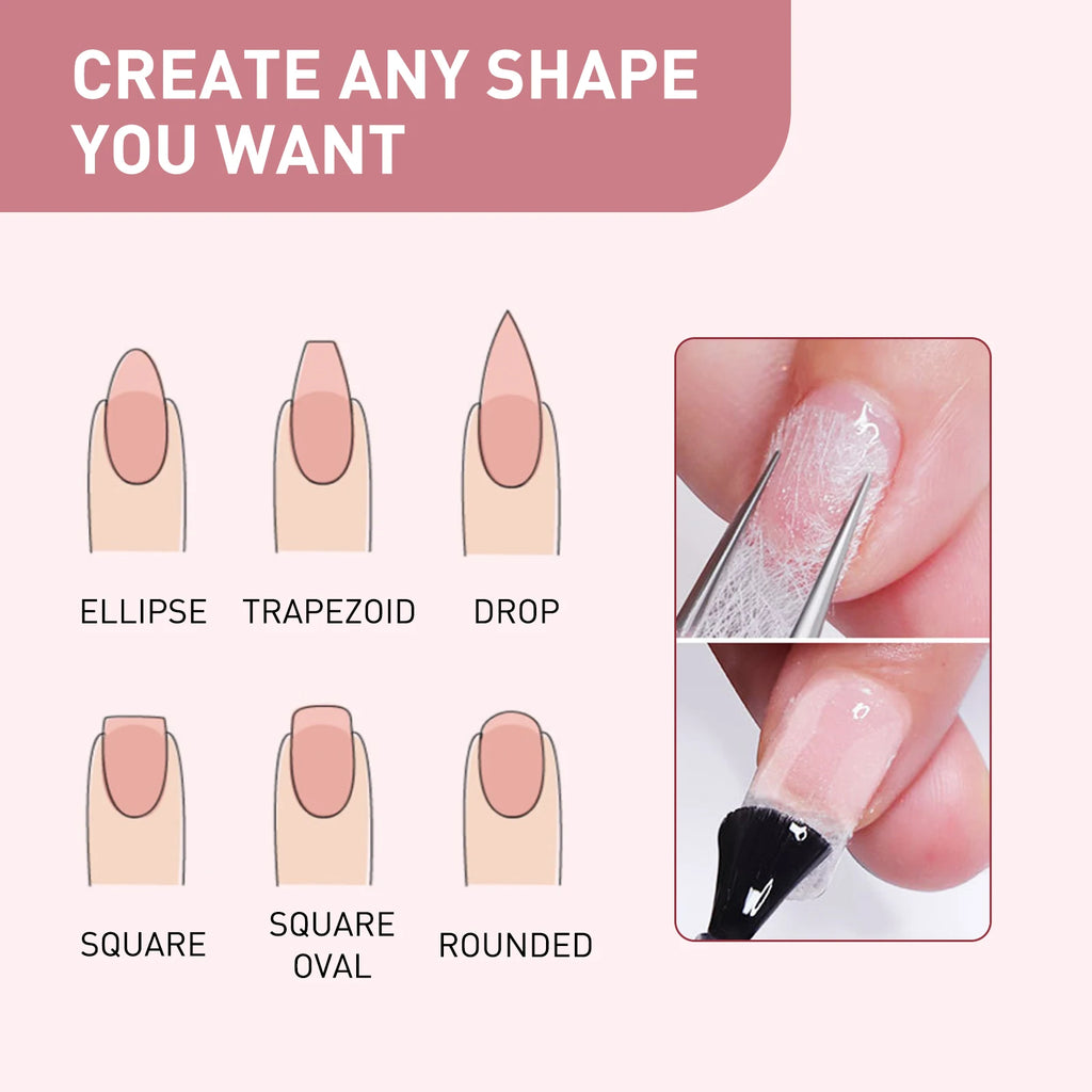 Fiber Builder Nail Extension Set – Strengthen & Shape Nails 8ml