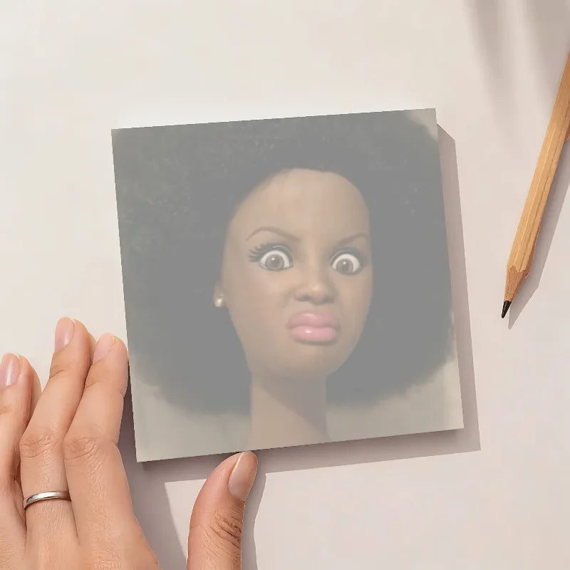 50/150Sheets Paper Curly Hair Character Notepad, Humorous Angry Face Memo Notebook for School Study Plan, Office Reminder Oasis Select