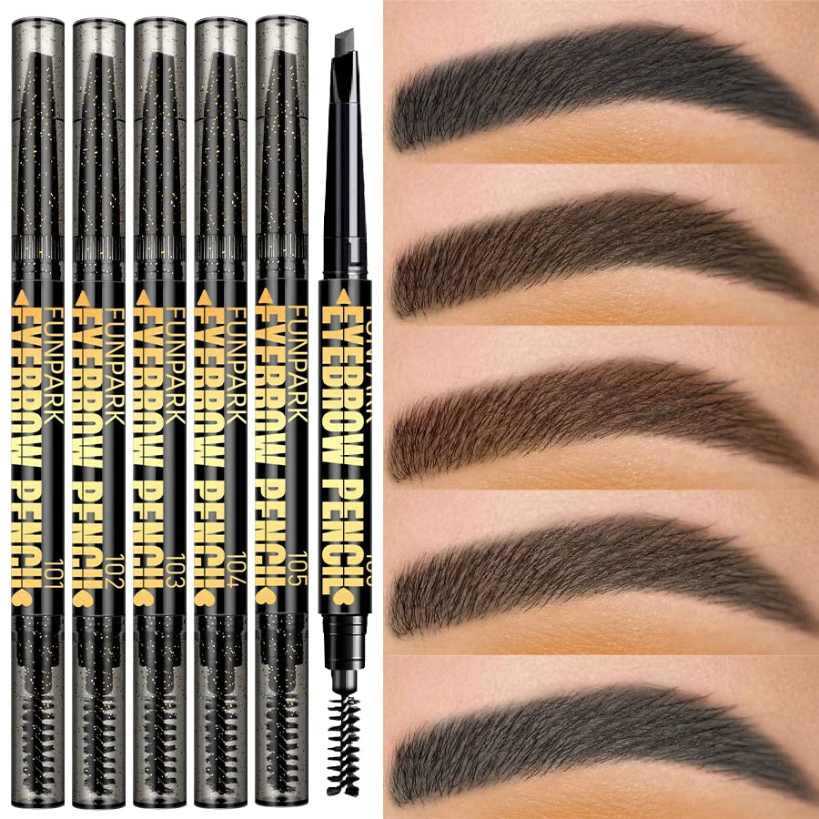 FUNPARK Waterproof Double-Head Eyebrow Pencil – 5 Colors