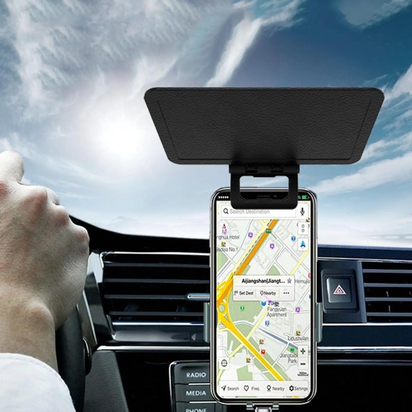 Mobile Phone Sun Visor Adjustable Phone Visor Clip Outdoor Sunshade Cover Anti-Reflection Phone Screen Sunshade for phones Oasis Select