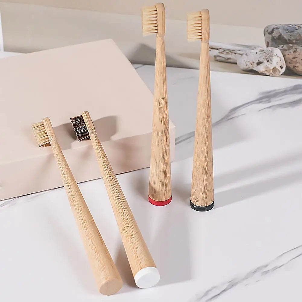 Natural Bamboo Toothbrush – Soft Bristles, Plastic-Free Bamboo Toothbrush Oasis Select