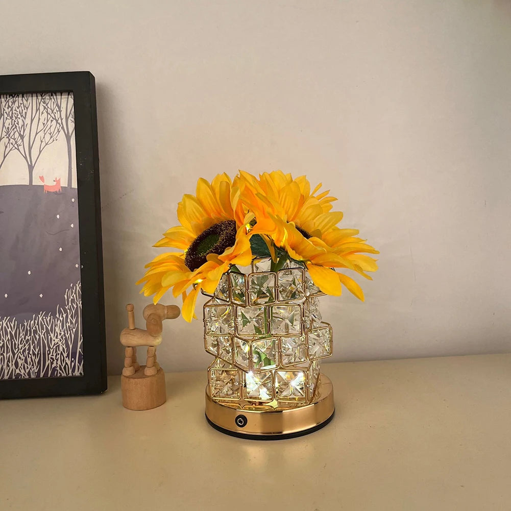 3D Sunflower Table Lamp – Warm Glow Bedside Night Light Gift