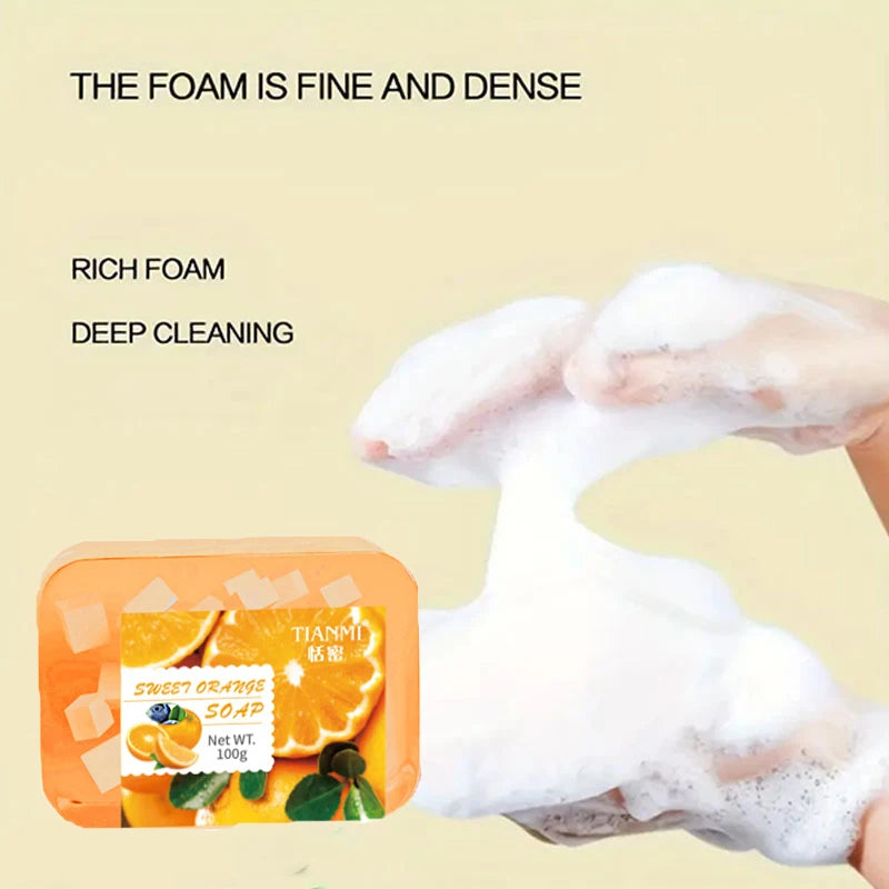 4PCS fruit jelly soap, deeply cleanses and removes makeup, bathes the whole body, moisturizes and nourishes Oasis Select