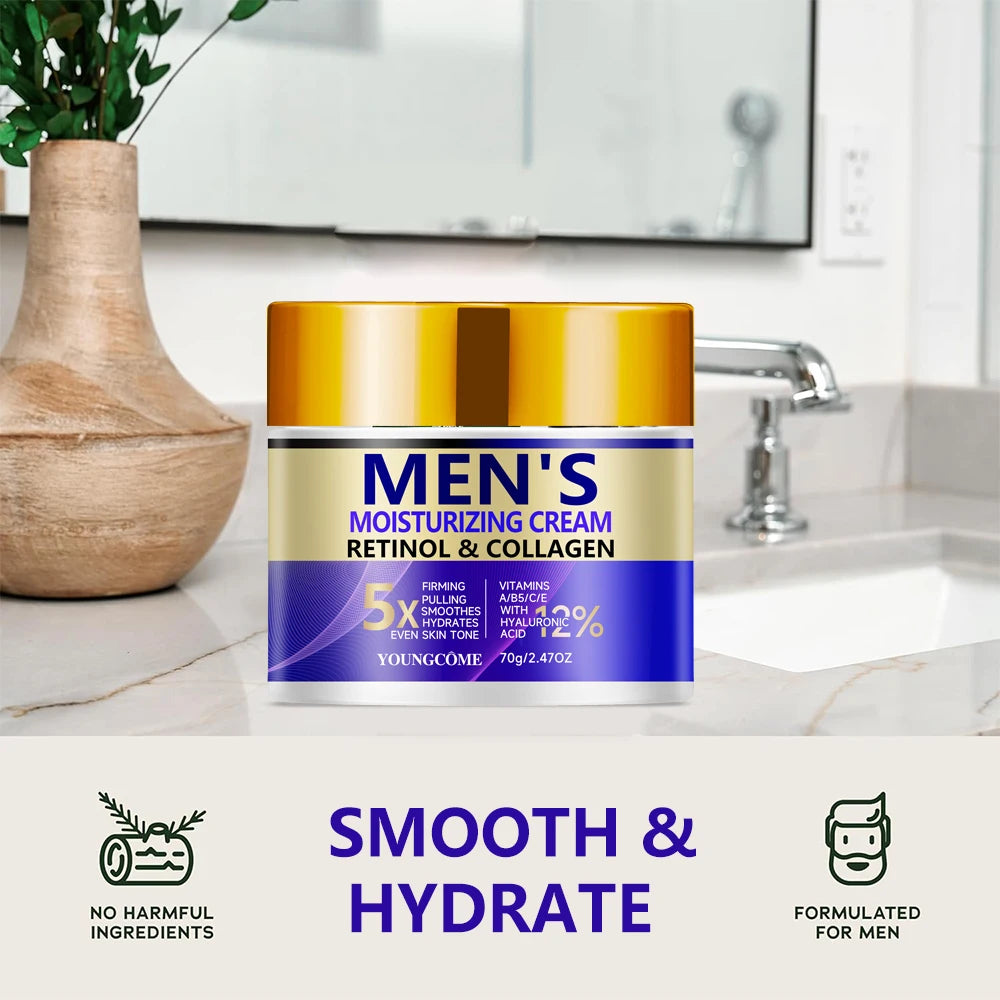 Men's Retinol Face Moisturizer Moisturizing Retinol Cream Anti-Wrinkle Aging Moisturizing Shrink Pores Whitening Smooth Retinol Oasis Select