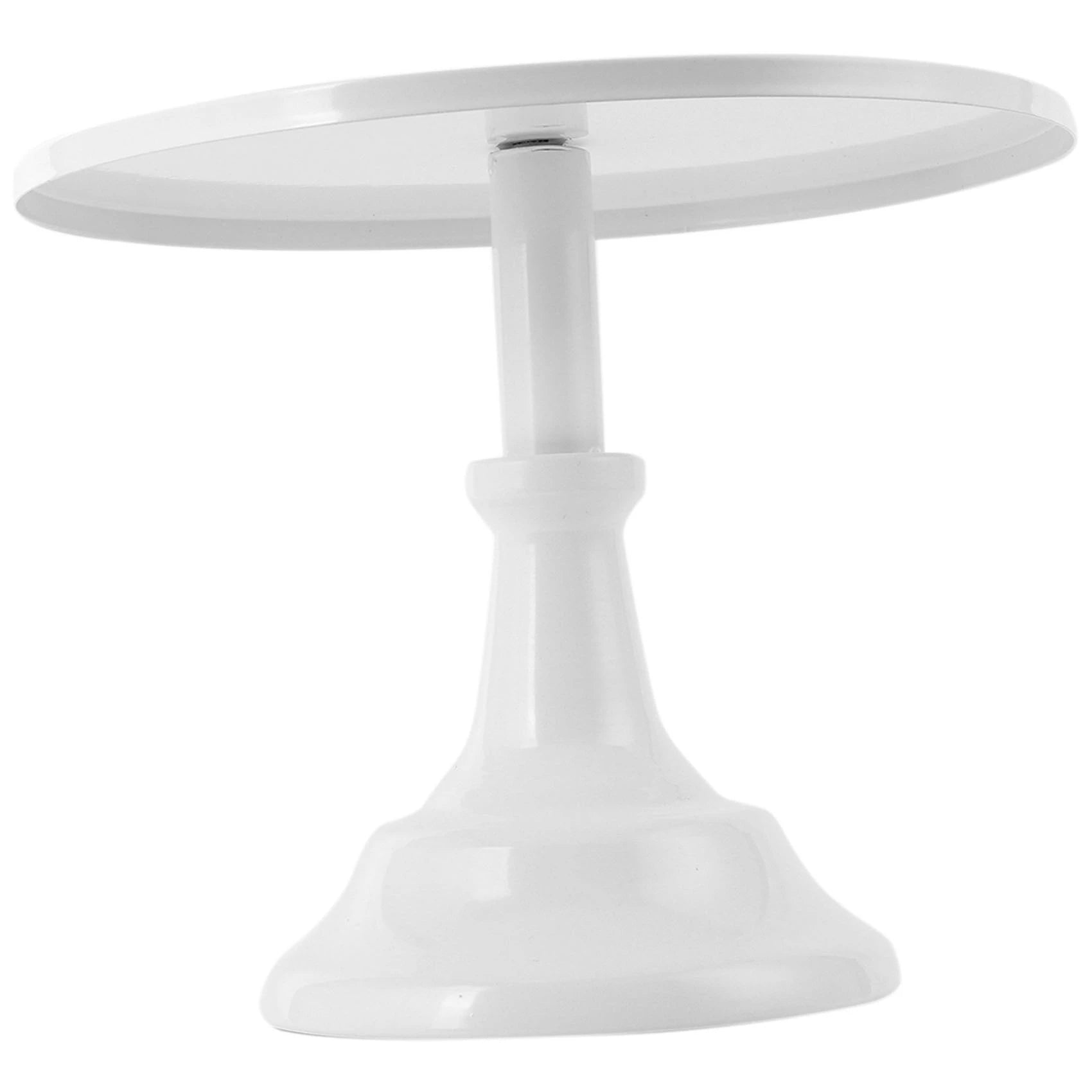 LIKE WISH Metal Iron Cake Stand Round Pedestal Dessert Holder Cupcake Display Rack Bakeware White Birthday Wedding Party Decorat Oasis Select White