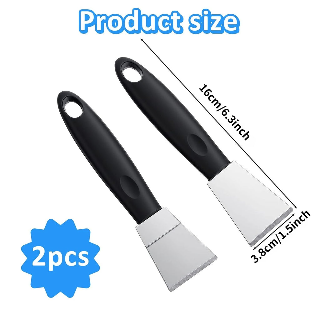 2 PCS 3D Printer Build Plate Spatula Hot Bed Removal Universal Stainless Steel Hot Bed Removal Tool Scraper for Glass PEI Sheets Oasis Select