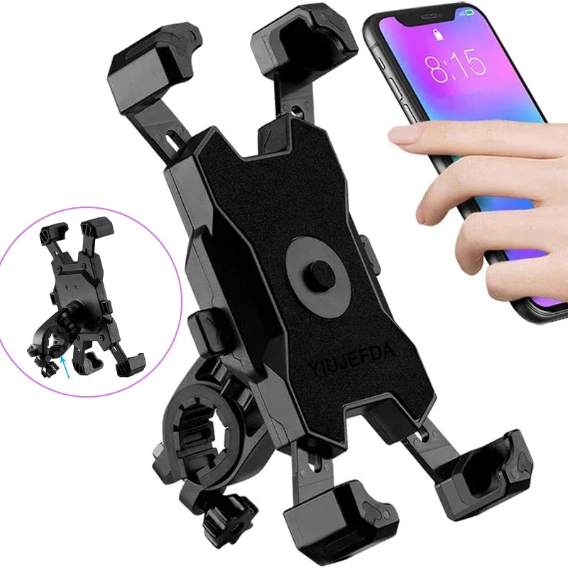 1pcs Universal Motorcycle Phone Bracket Rotatable Anti-slip Holder Stable Mount for MTB Bike Scooter Cycling Outdoor Use Oasis Select