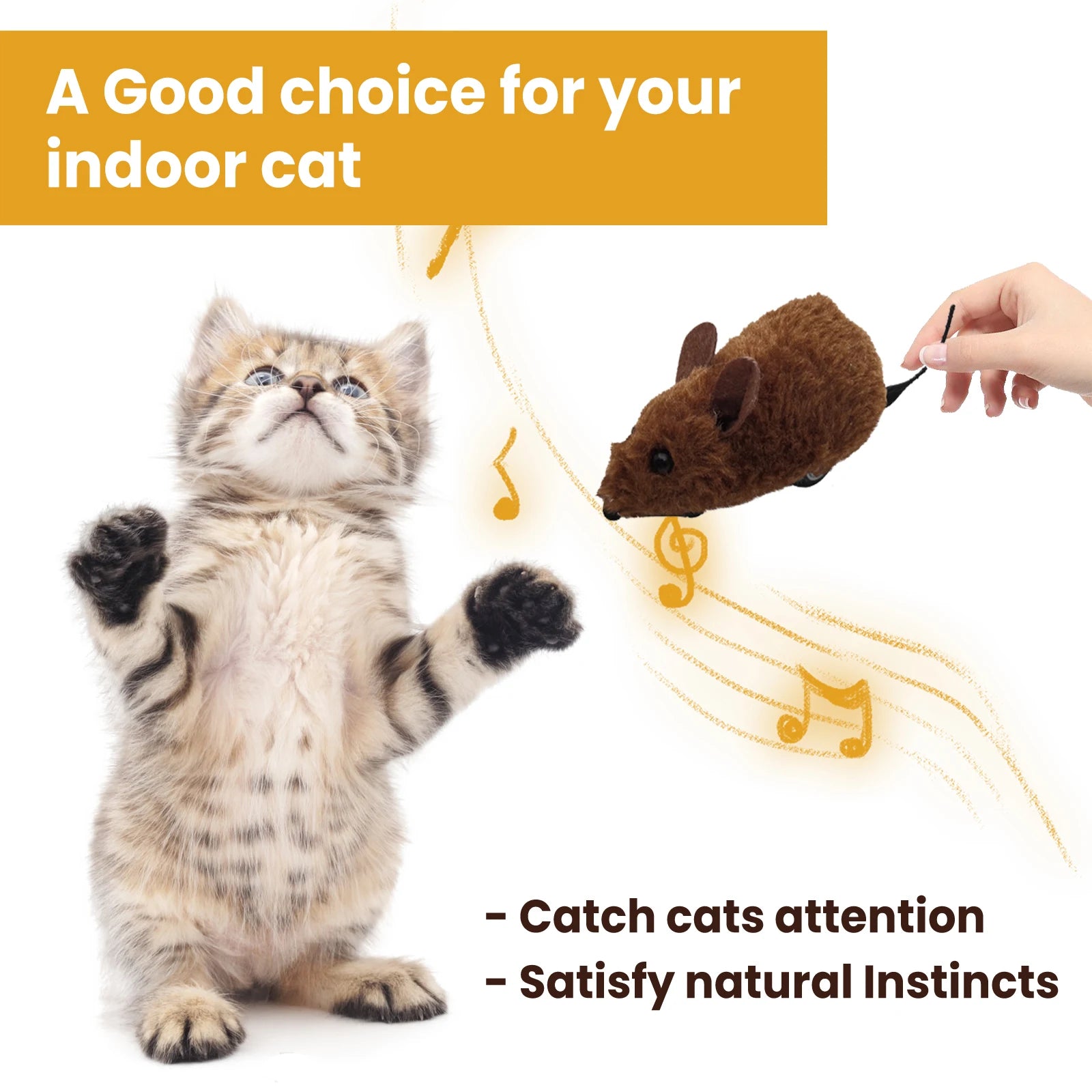 Cat Mouse Toy Interactive Squeaky Realistic Plush Self Moving Hunting Exercise Boredom Relief For Cats Dogs Daily Pet Supplies Oasis Select